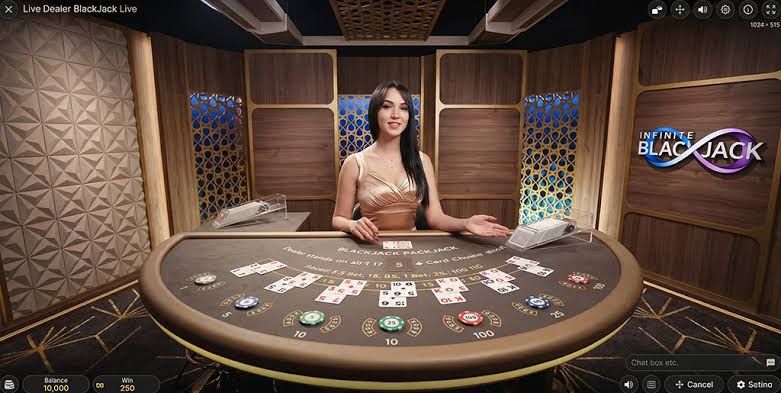 Infinite Blackjack interface