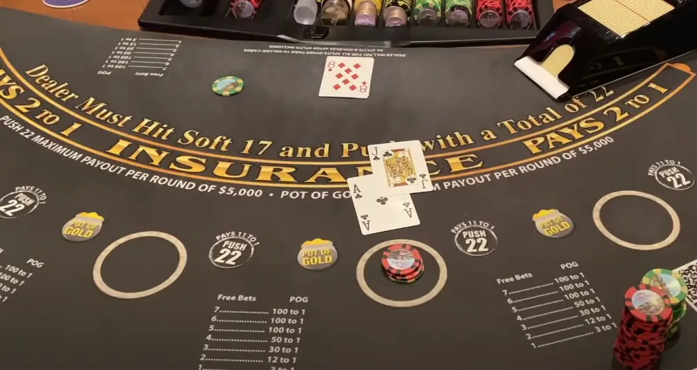 Free Bet Blackjack interface