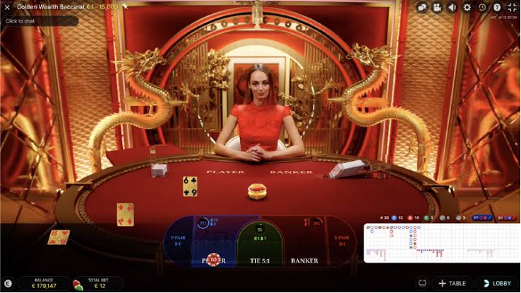 Golden Wealth Baccarat interface
